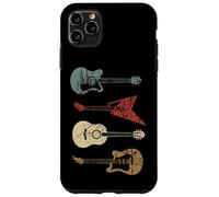 Custodia per iPhone 11 Pro Max Retro Vintage Guitar Collection Per Chitarrista Musicista Musica