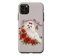 Custodia per iPhone 11 Pro Max Ricordo dei memoriali floreali degli animali domestici del
