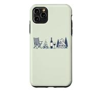 Custodia per iPhone 11 Pro Max Rifugio per un fine settimana in montagna in campeggio Campfire Wine Cabin