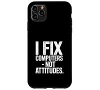 Custodia per iPhone 11 Pro Max Risolvo computer non atteggiamenti Divertente scherzo IT