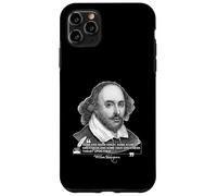 Custodia per iPhone 11 Pro Max Ritratto di Shakespeare con citazione fan della letteratura classica
