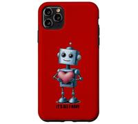 Custodia per iPhone 11 Pro Max Robot con un grande cuore, grafica