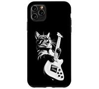 Custodia per iPhone 11 Pro Max Rock Cat Playing Guitar - Funny Guitar Cat