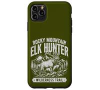 Custodia per iPhone 11 Pro Max Rocky Mountain Elk Hunter Hunting Retro Vintage