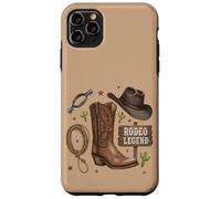 Custodia per iPhone 11 Pro Max Rodeo Legend - Cappello da cowboy stile western, stile country life