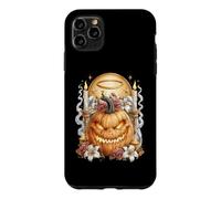Custodia per iPhone 11 Pro Max Rose religiose cristiane di Halloween Jack O Lantern Coquette