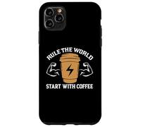 Custodia per iPhone 11 Pro Max Rule The World Star With Coffee Baristas Funny Coffee Lover