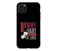 Custodia per iPhone 11 Pro Max Rummy Night prepararsi a perdere divertenti giochi di carte un giocatore di ramino