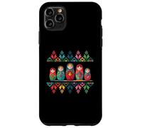 Custodia per iPhone 11 Pro Max Russian Matryoshka Babushka Flowers Nesting Dolls