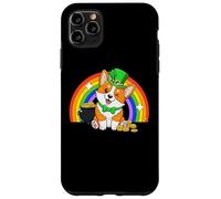 Custodia per iPhone 11 Pro Max Saint Patrick's Day St. Paddy's Irish Luck Corgi Dog Lover
