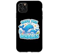 Custodia per iPhone 11 Pro Max Salvare le balene amante Giornata della Terra Ambiente Ecologia Cute Kid