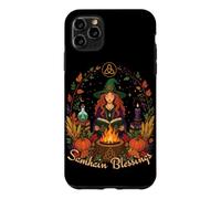 Custodia per iPhone 11 Pro Max Samhain Blessings - Ruota della strega pagana dell'anno Wicca Wiccan