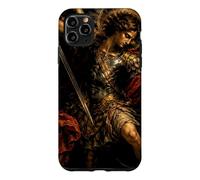 Custodia per iPhone 11 Pro Max San Michele Arcangelo Barocco Chiaroscuro Icona Design