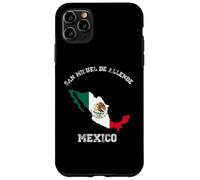 Custodia per iPhone 11 Pro Max San Miguel de Allende, bandiera del Messico, con mappa