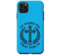 Custodia per iPhone 11 Pro Max San Padre Pio Prega Per Noi Cattolica Santa Croce Devozione