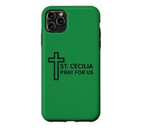 Custodia per iPhone 11 Pro Max Santa Cecilia Preghiera Cattolica Musica Ministero Design