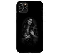 Custodia per iPhone 11 Pro Max Santa Maria che tiene la preghiera cristiana della croce