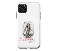 Custodia per iPhone 11 Pro Max Santa Muerte Scythe Globe Clessidra Rose Folk Saint