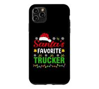 Custodia per iPhone 11 Pro Max Santa's Favorite Trucker Funny Christmas Trucker Xmas