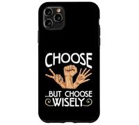 Custodia per iPhone 11 Pro Max Sarcastic Choose Wisely Rock Paper Scissors Sarcasmo