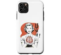 Custodia per iPhone 11 Pro Max Sarcastic Retro Use It Brain Funny Psychology Mind 1950s