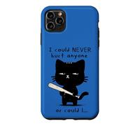 Custodia per iPhone 11 Pro Max Sarcastico gatto pipistrello non potrei mai ferire nessuno