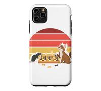 Custodia per iPhone 11 Pro Max Scacchiera con tappetino per gatti
