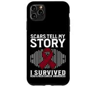 Custodia per iPhone 11 Pro Max Scars Tell My Story Head and Neck Cancer Awareness Survivor