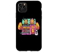 Custodia per iPhone 11 Pro Max Scena accogliente del pupazzo di neve della libreria stravagante