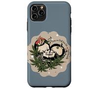 Custodia per iPhone 11 Pro Max Scheletro bacio romantico gotico teschio fungo botanico