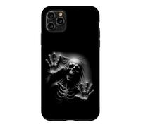 Custodia per iPhone 11 Pro Max Scheletro urlando gotico horror punk art Hallowen nero