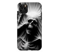 Custodia per iPhone 11 Pro Max Scheletro urlando gotico horror punk art Hallowen nero