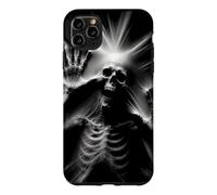Custodia per iPhone 11 Pro Max Scheletro Urlante Gotico Horror Punk Hallowen Nero