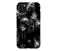 Custodia per iPhone 11 Pro Max Scheletro Urlante Gotico Horror Punk Hallowen Nero