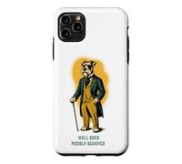 Custodia per iPhone 11 Pro Max Schnauzer - Cane divertente ben educato con comportamento cattivo