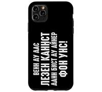 Custodia per iPhone 11 Pro Max Scritta in Russia in lingua tedesca "Wenn du das like kannst Russen"