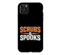 Custodia per iPhone 11 Pro Max Scrubs & Spooks Infermiera Halloween Umorismo medico