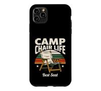 Custodia per iPhone 11 Pro Max Sedia da campeggio Life Best Seat Retro Camping Vibes