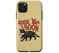 Custodia per iPhone 11 Pro Max See Ya Soon Dark Cat Meme Design Womens Girls