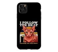 Custodia per iPhone 11 Pro Max Seguo il gatto Heat Sphynx Attualmente non ti muovi