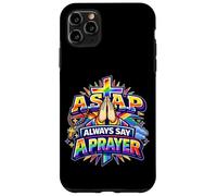 Custodia per iPhone 11 Pro Max Sempre dire una preghiera arcobaleno croce cristiana fede