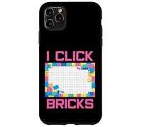 Custodia per iPhone 11 Pro Max Set di mattoncini colorati I Click Bricks Toy Builder Hobby