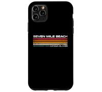 Custodia per iPhone 11 Pro Max Seven Mile Beach Isole Cayman Design retrò a strisce