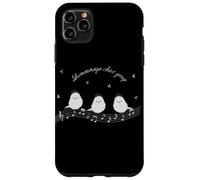Custodia per iPhone 11 Pro Max Shimaenaga Tre Fratelli Berretto Coro Amante Musica Giapponese Uccelli Selvaggi Hokkaido Uccelli Bianchi