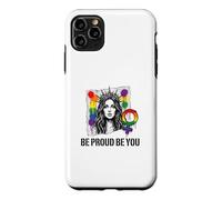 Custodia per iPhone 11 Pro Max Sii orgoglioso e sii arcobaleno LGBTQ Pride Femminista