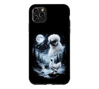 Custodia per iPhone 11 Pro Max Silkie Pollo Ululando alla Luna 90's Retro