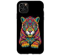 Custodia per iPhone 11 Pro Max Simboli d'arte guerrieri mitologici della mitologia del giaguaro maya azteco messicano