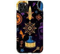 Custodia per iPhone 11 Pro Max Simboli di luna mistica celeste disegno astratto