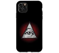 Custodia per iPhone 11 Pro Max Simbolo segreto della piramide mistica degli Illuminati dell'occhio che vede