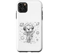 Custodia per iPhone 11 Pro Max Simpatico cane astronauta esploratore spaziale cucciolo universo design